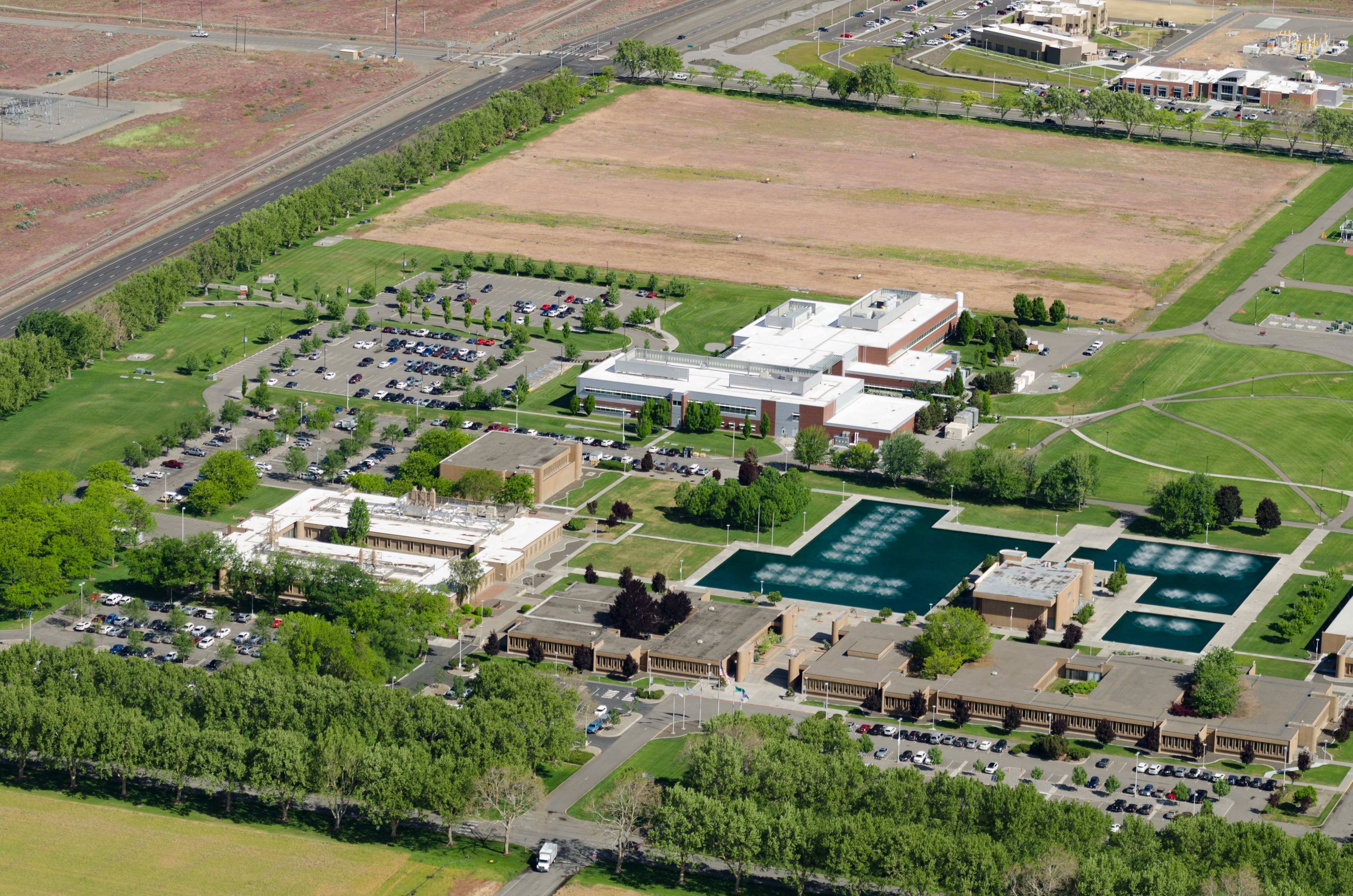 Aerial view of a Department of Energy science campus